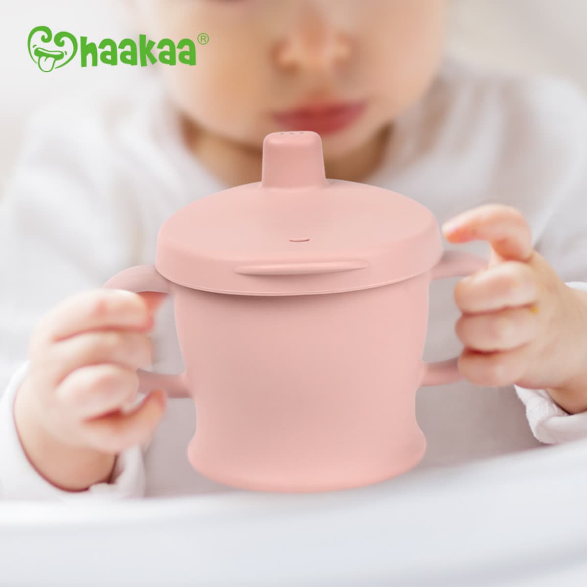 Haakaa Silicone Sip-N-Snack Cup - Blush