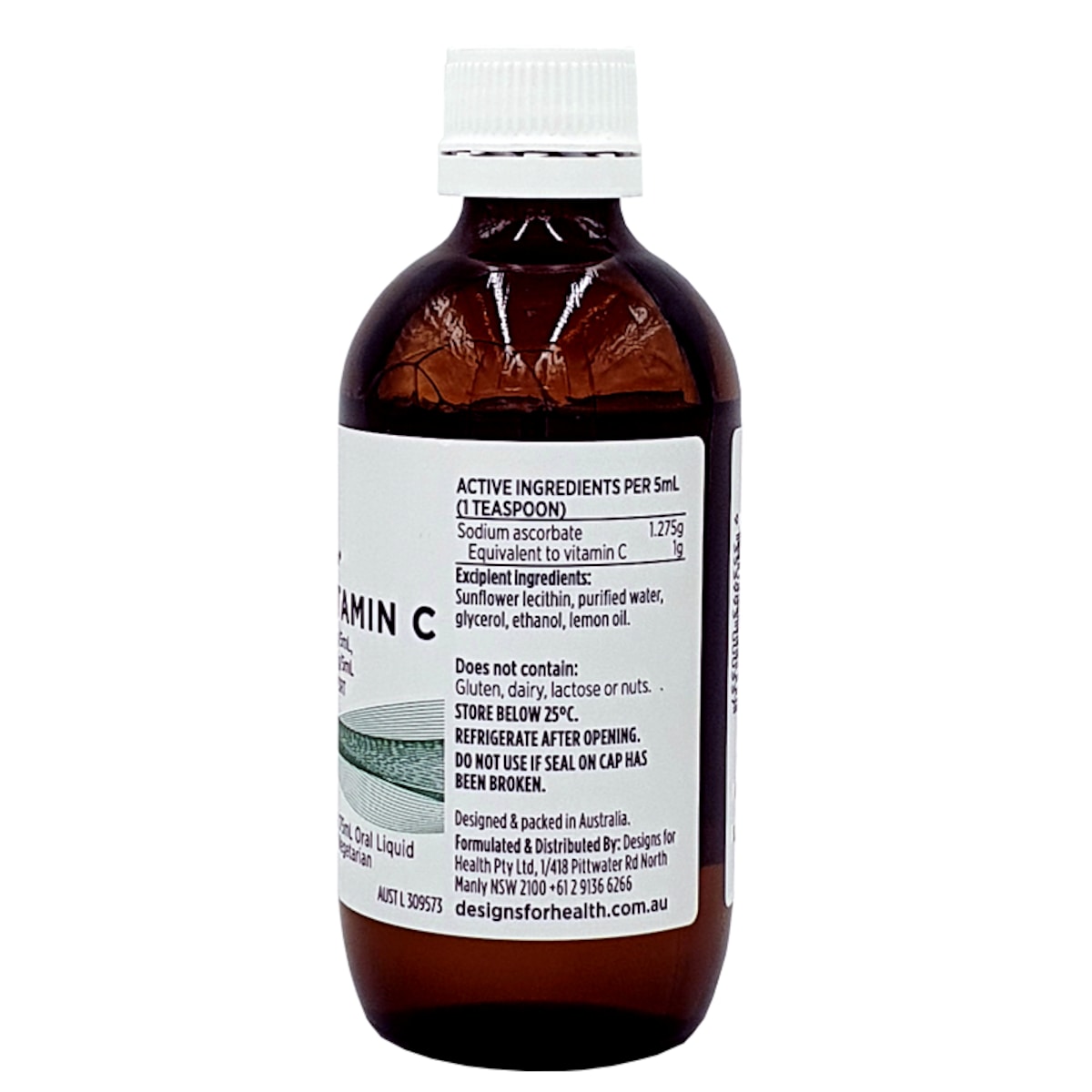 Designs For Health Liposomal Vitamin C Oral Liquid 175Ml