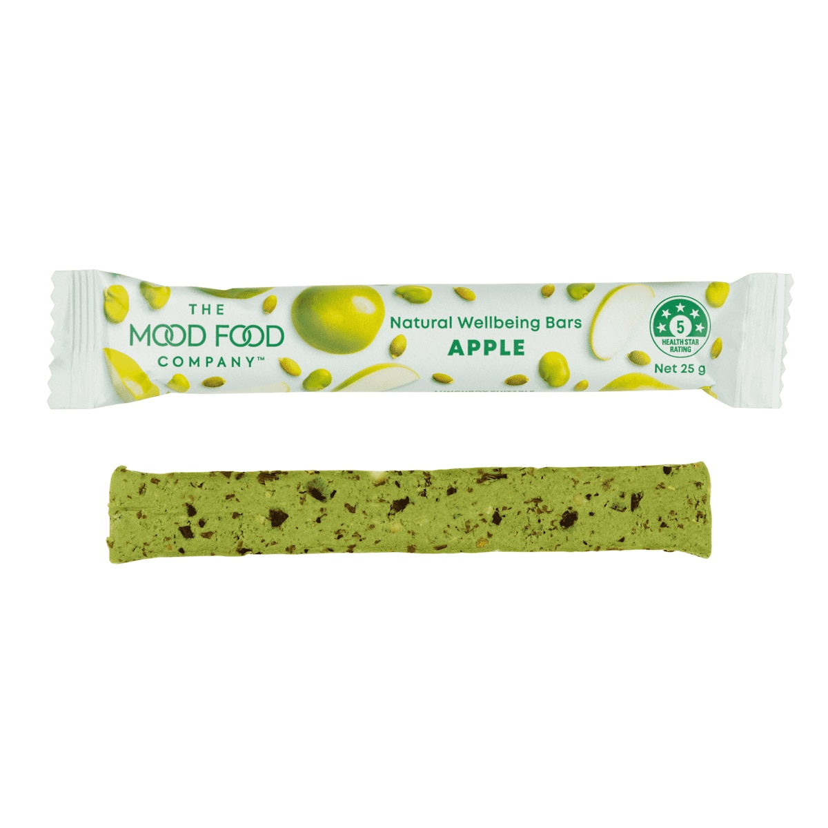 The Mood Food Company Natural Wellbeing Bars Apple 5 X 25G