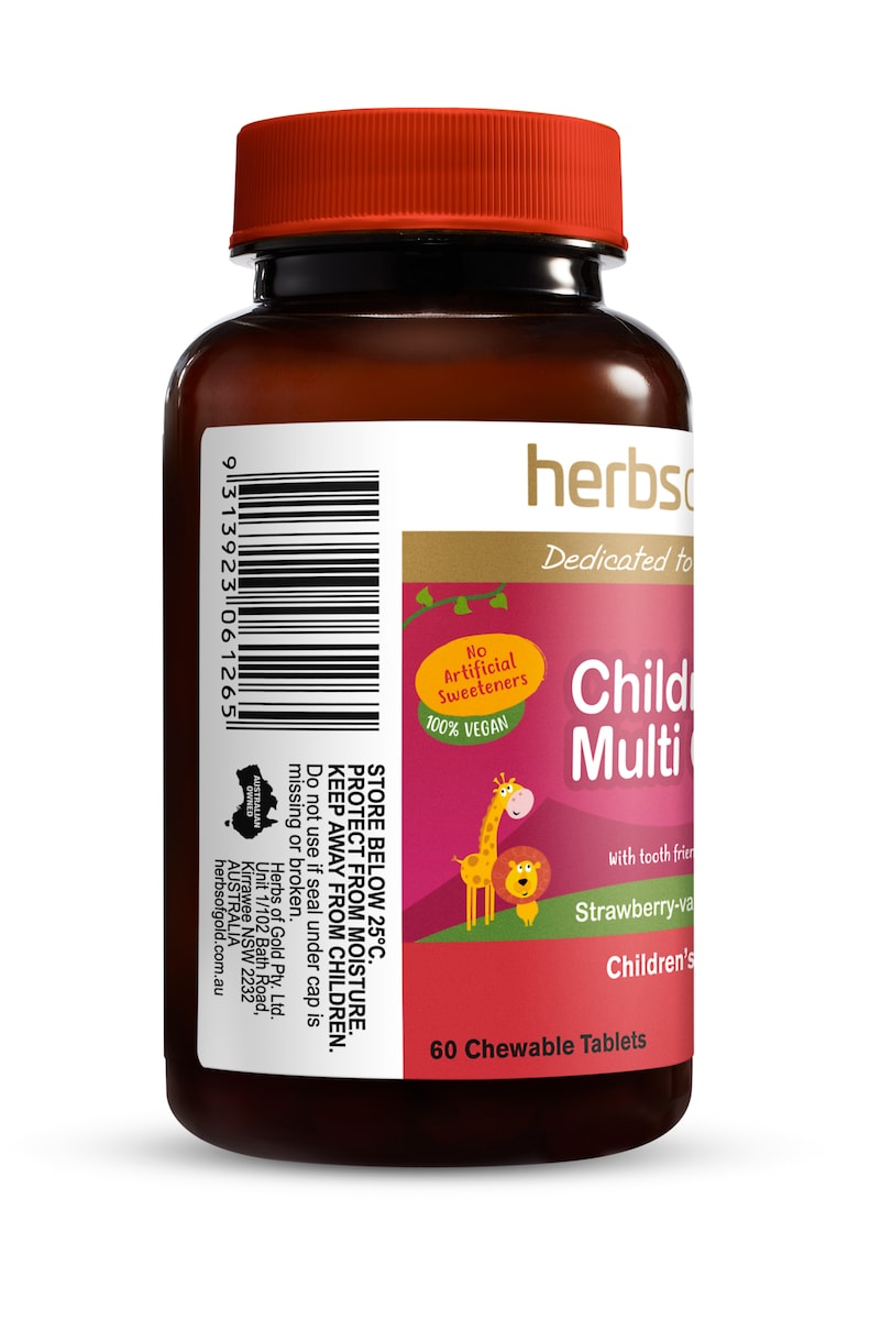 Herbs Of Gold Childrens Multi Care 60 Chewable Tablets