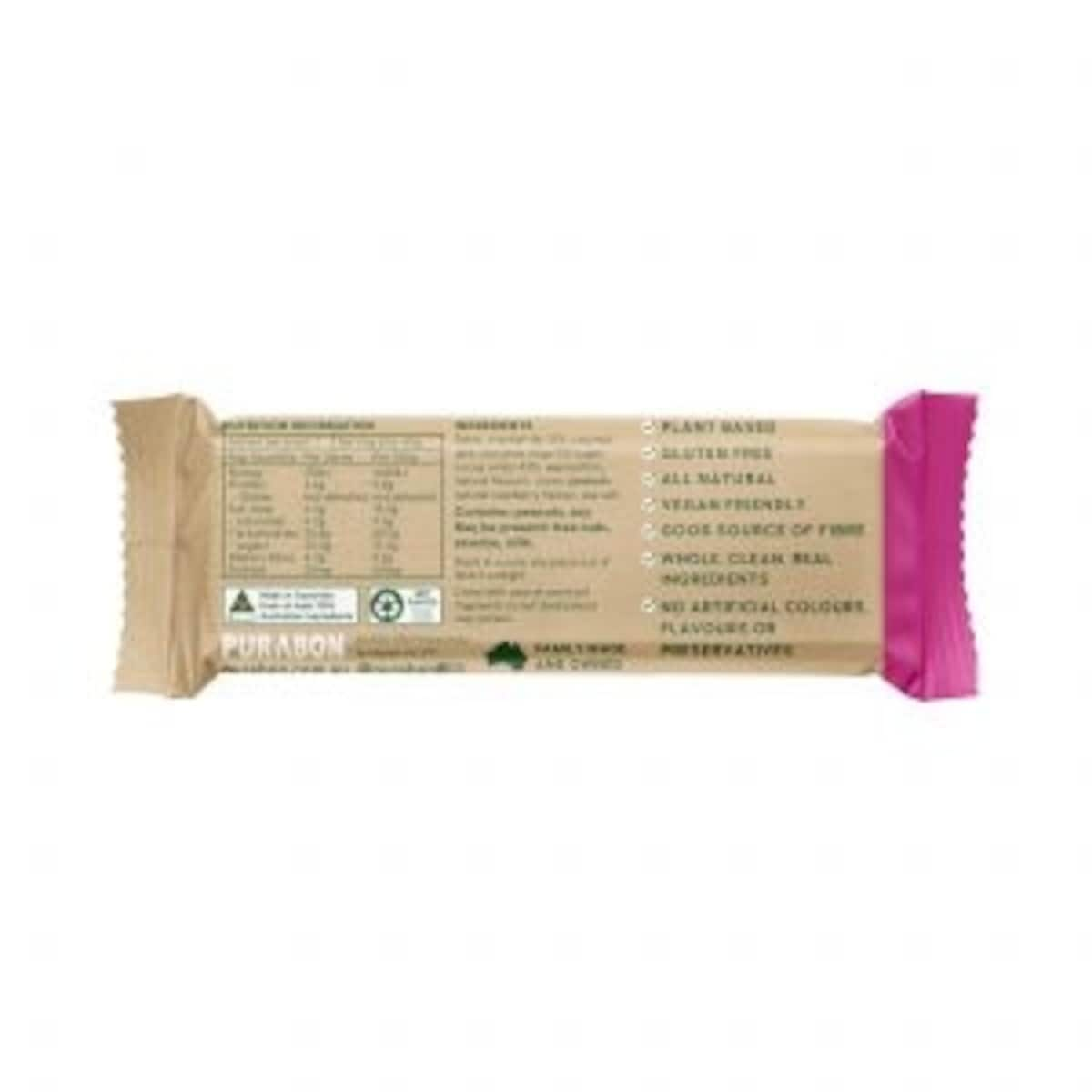 Purabon Wholefood Bar Raspberry Double Choc 60G