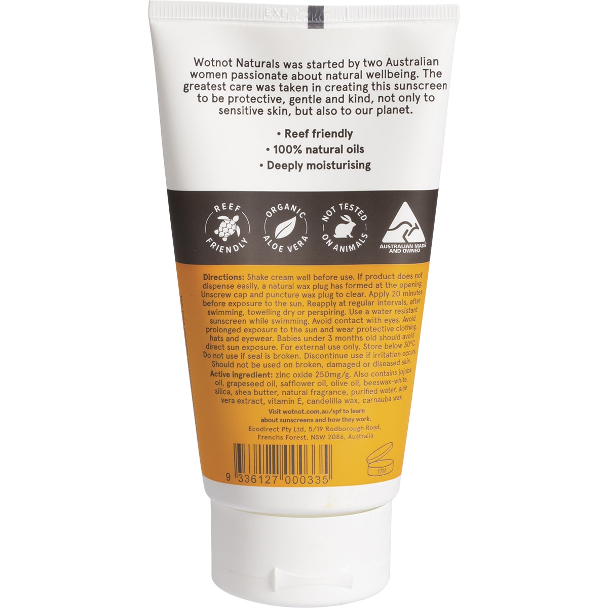 Wotnot Natural Sunscreen Spf30 150G