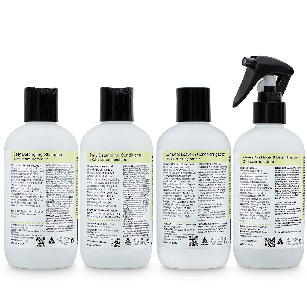 Eco.Kid Organics Detango Curl Boss Total Care Four Pack Bundle