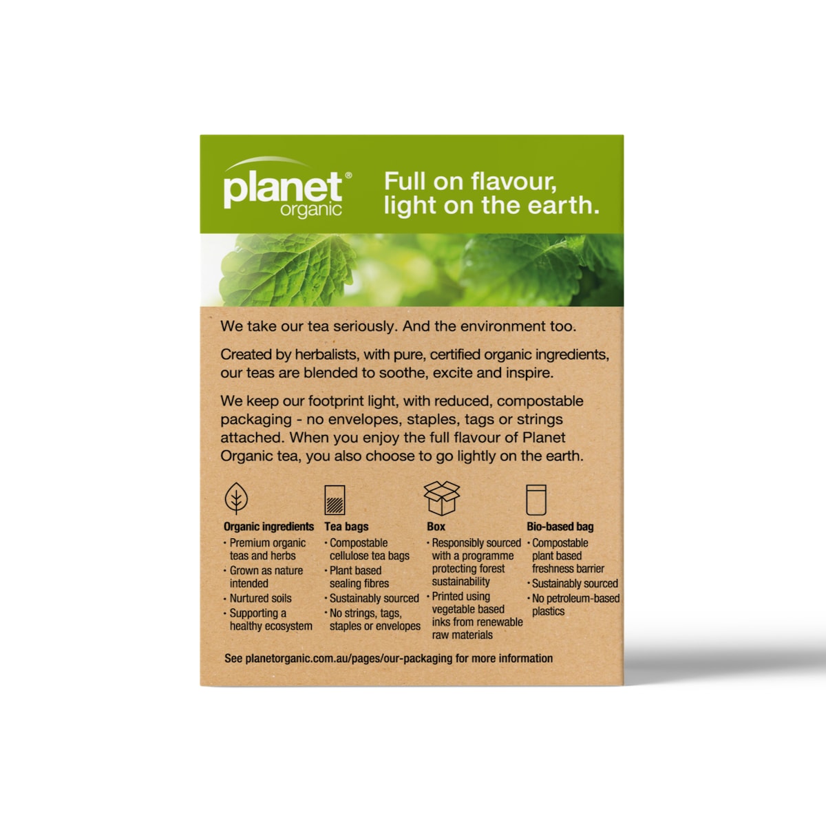 Planet Organic Tea Lemon Balm Tea 25 Tea Bags