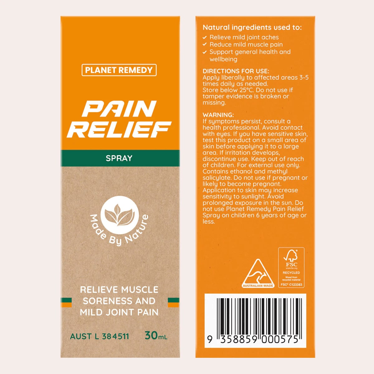 Planet Remedy Pain Relief Spray 30Ml