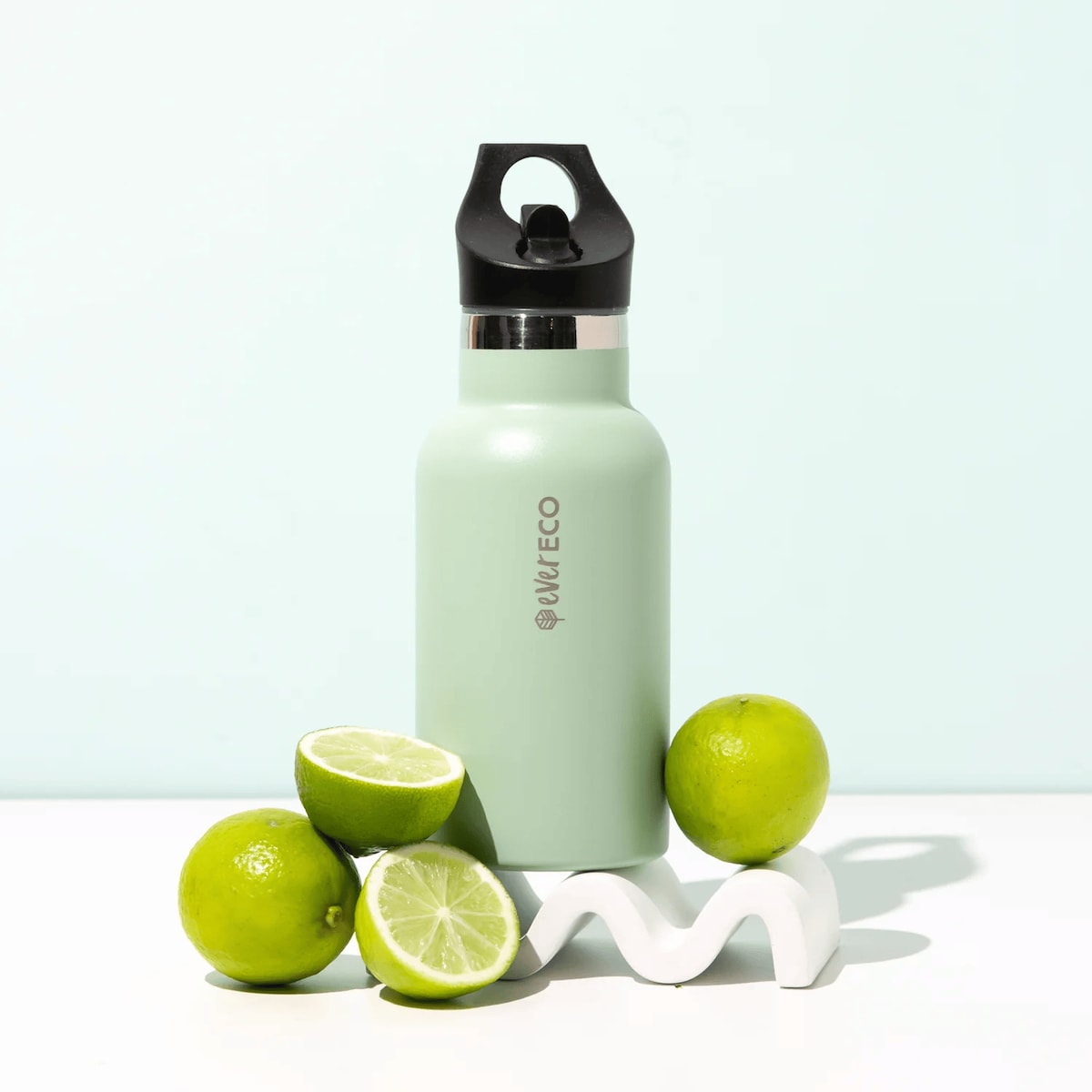 Ever Eco Insulated Stainless Steel Bottle Sage Sip Lid 350Ml