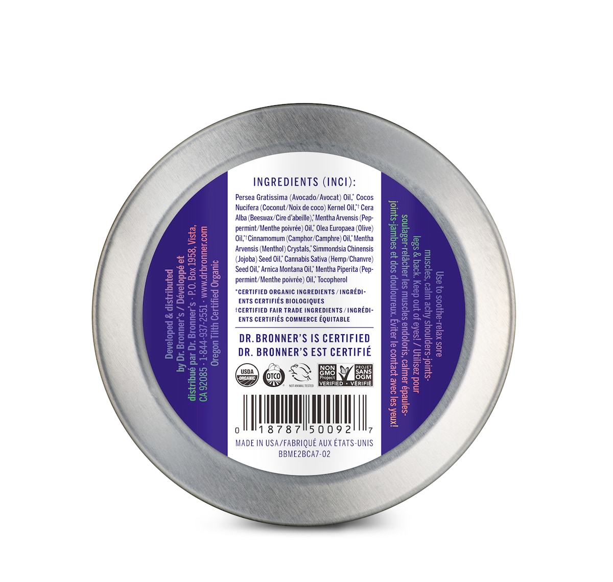 Dr Bronners Arnica Menthol Organic Magic Balm 57G