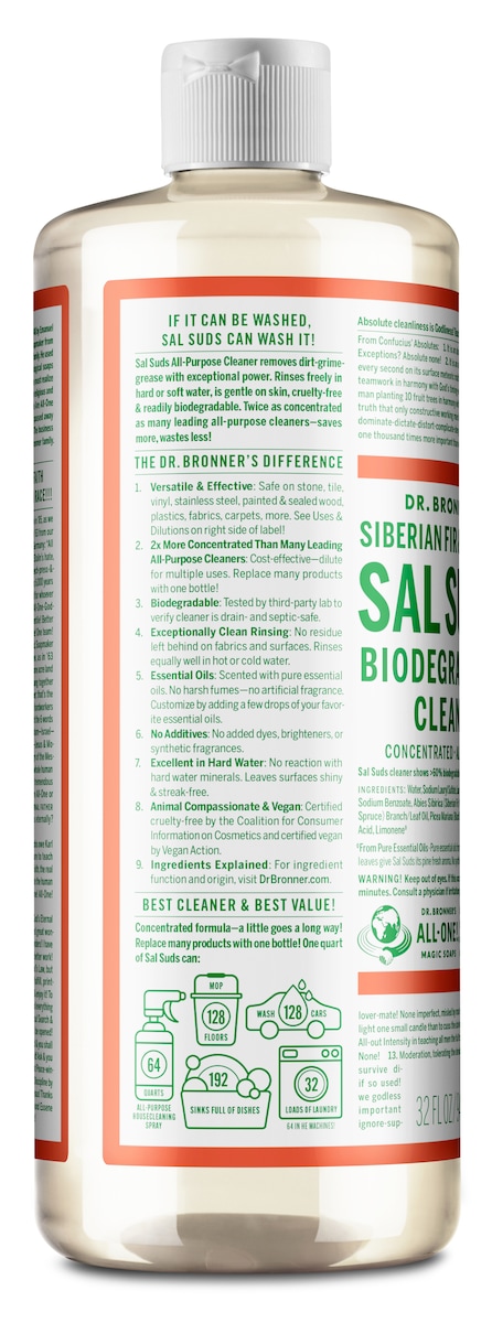 Dr Bronners Sal Suds Biodegradable Cleaner 946Ml