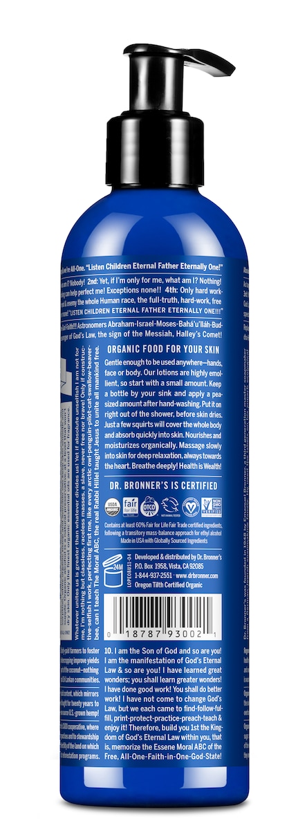 Dr Bronners Organic Hand & Body Lotion Peppermint 237Ml