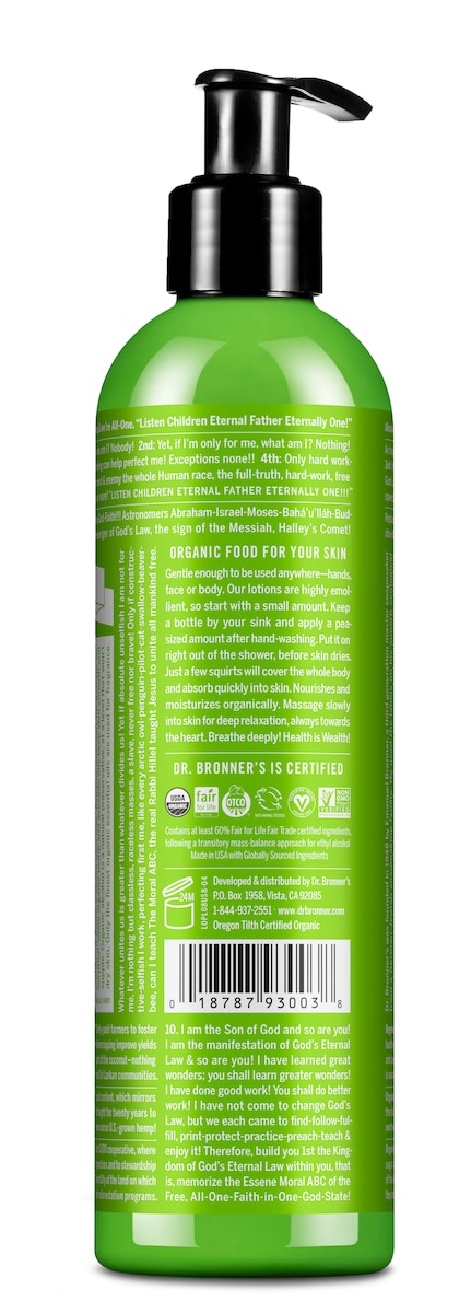 Dr Bronners Organic Hand & Body Lotion Patchouli Lime 237Ml