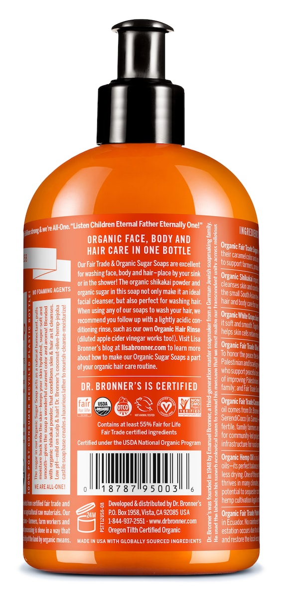 Dr Bronners Organic Sugar Soap Tea Tree 355Ml