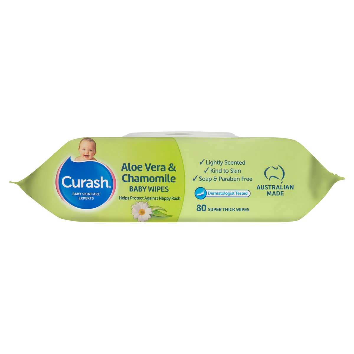 Curash Baby Soothing Aloe Vera & Chamomile 80 Baby Wipes