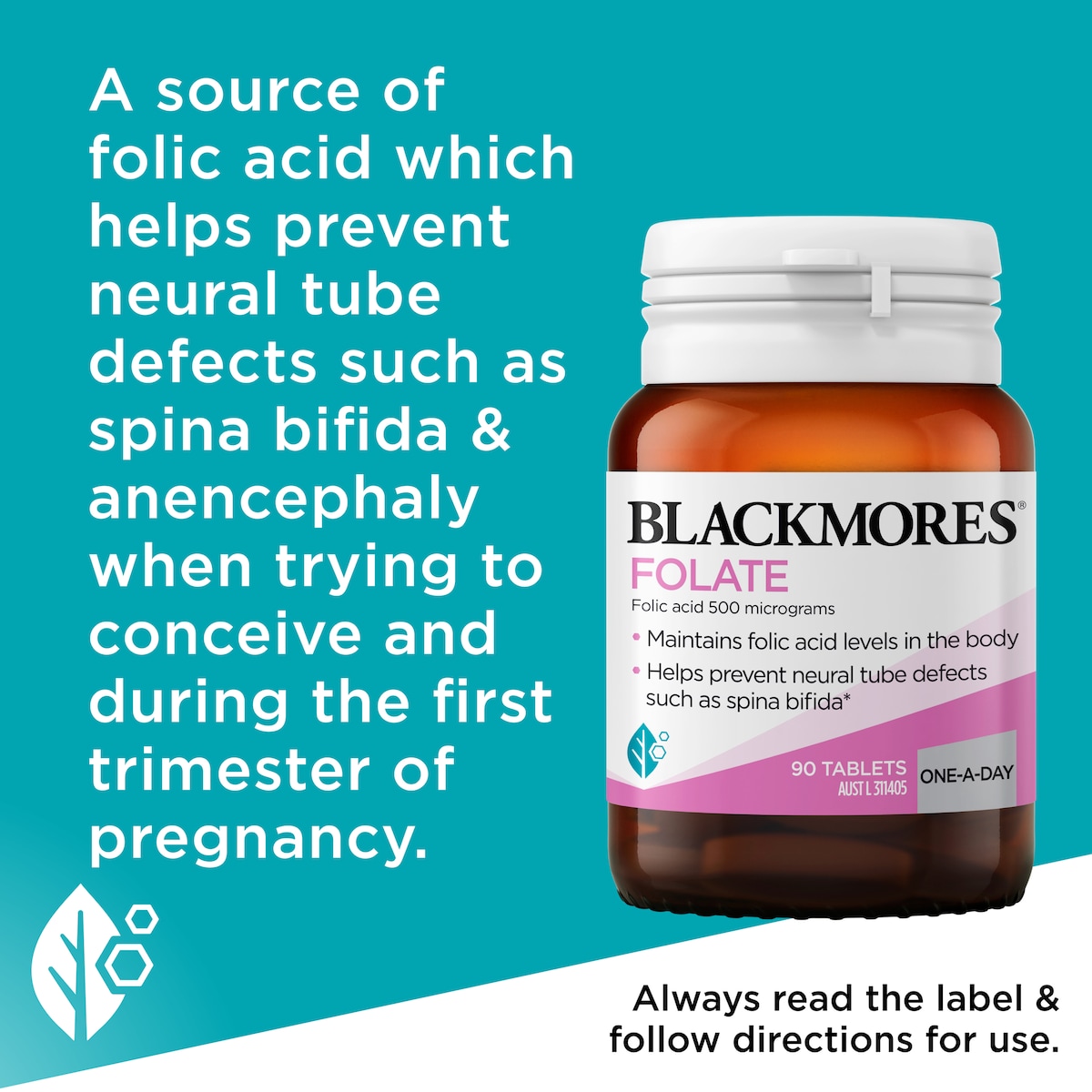 Blackmores Folate 500Mcg 90 Tablets