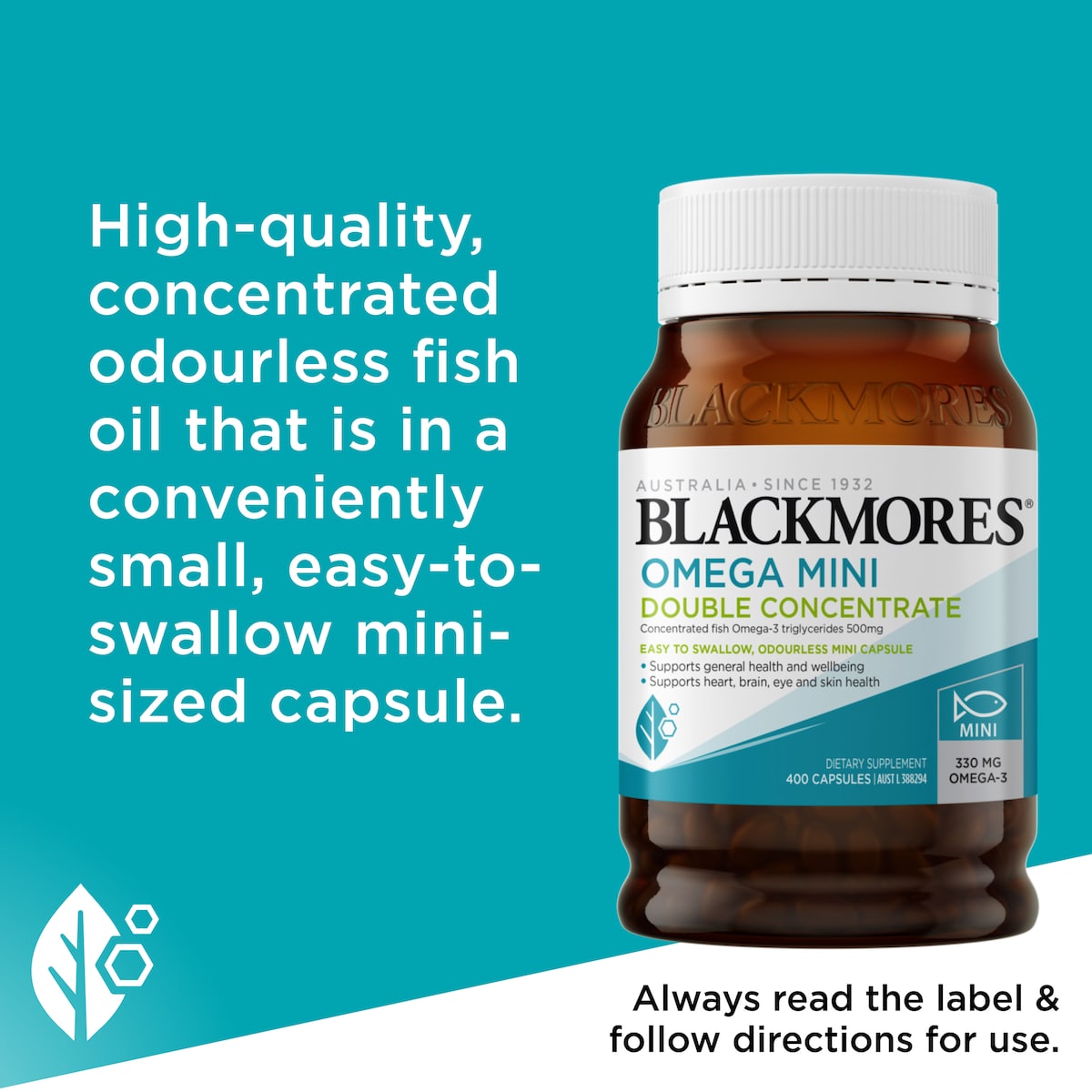 Blackmores Omega Mini Double Concentrate 400 Capsules