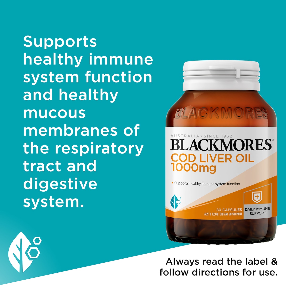 Blackmores Cod Liver Oil 1000Mg 80 Capsules