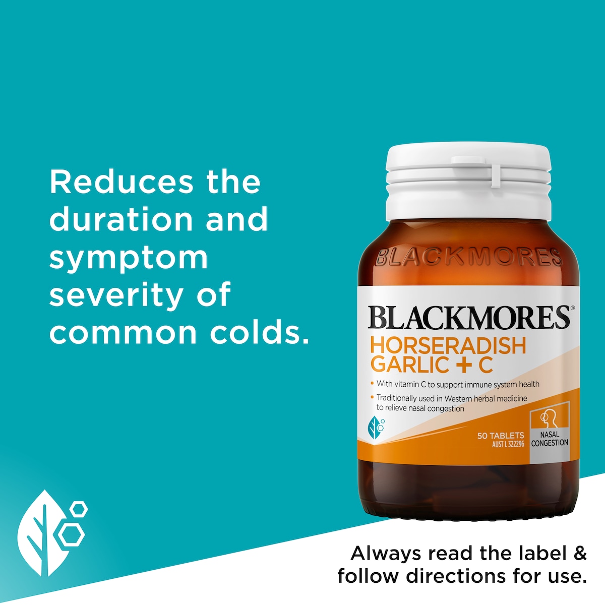 Blackmores Horseradish Garlic + C 50 Tablets