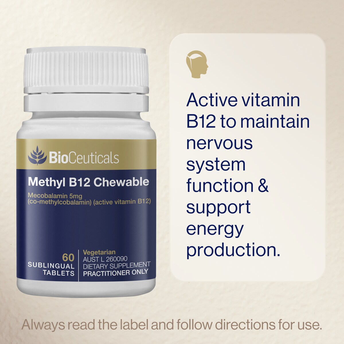 Bioceuticals Methyl B12 Chewable 60 Tablets