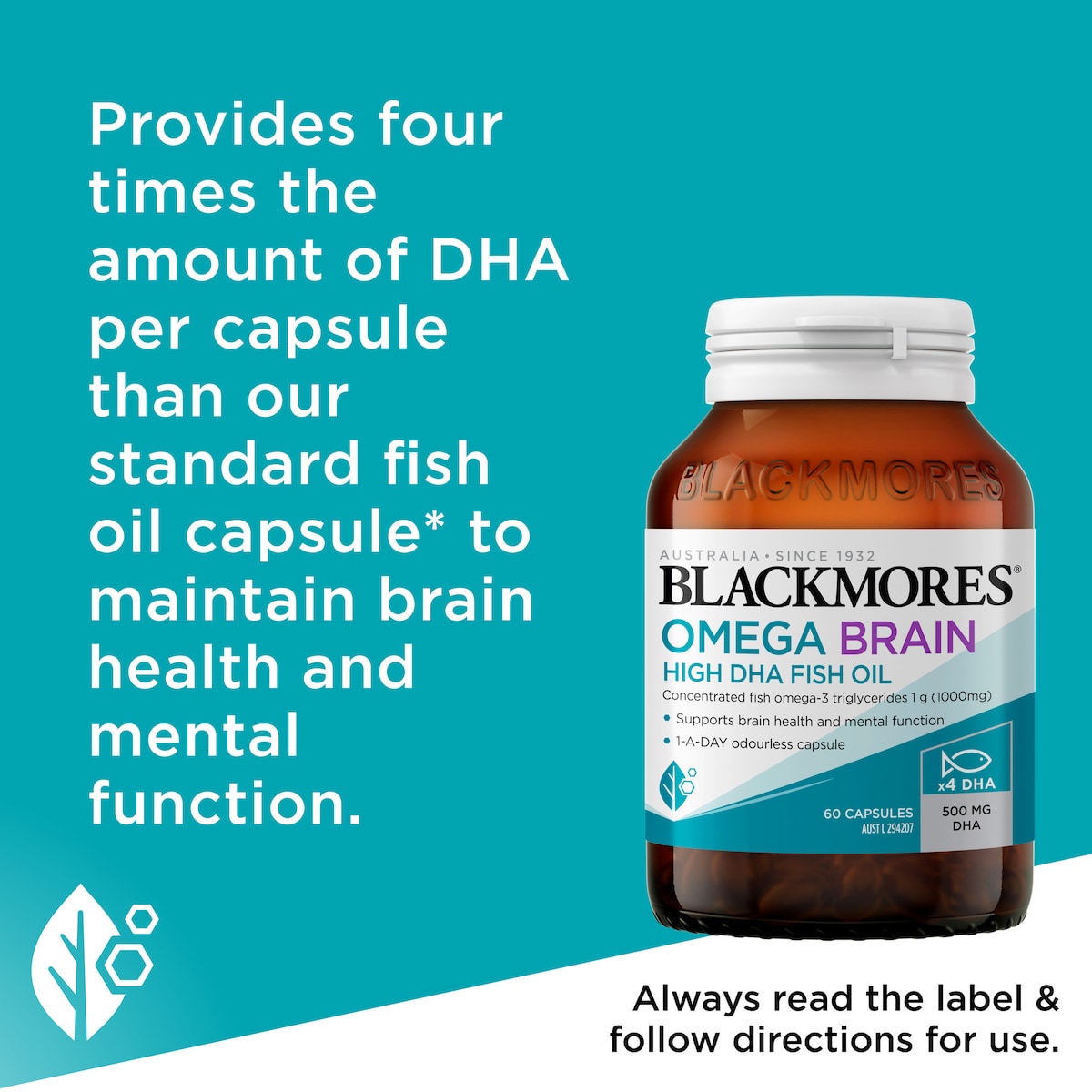 Blackmores Omega Brain Health 60 Capsules