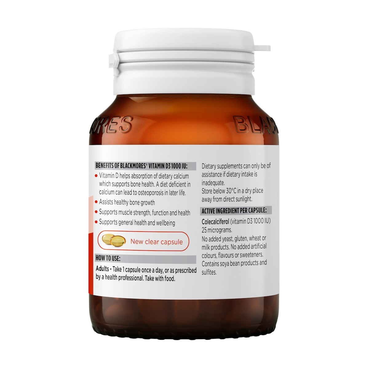 Blackmores Vitamin D3 1000Iu 60 Capsules