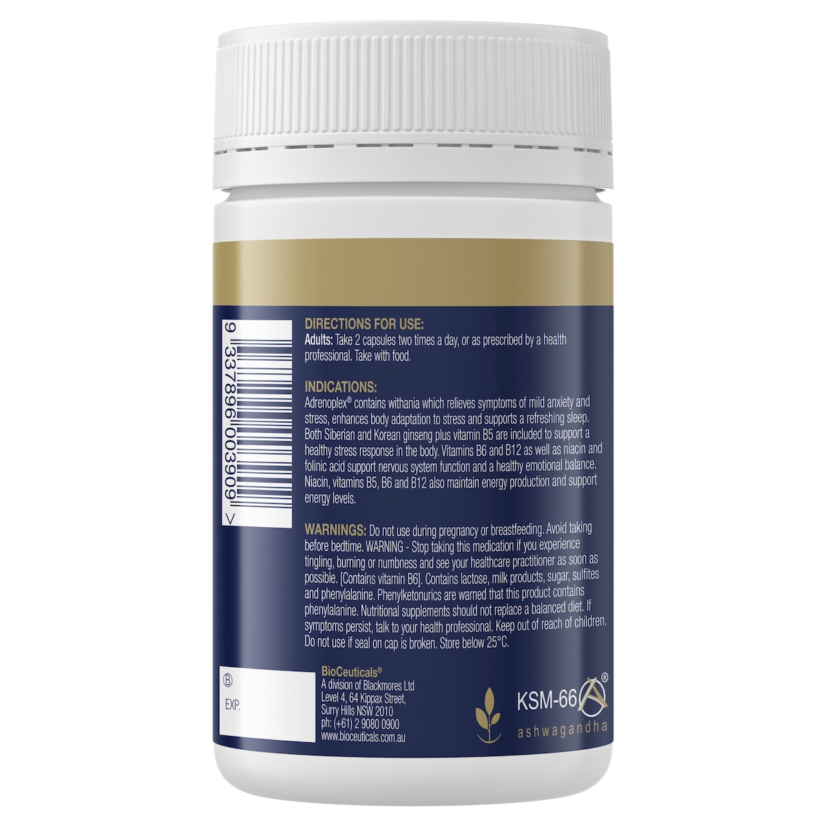 Bioceuticals Adrenoplex 120 Capsules