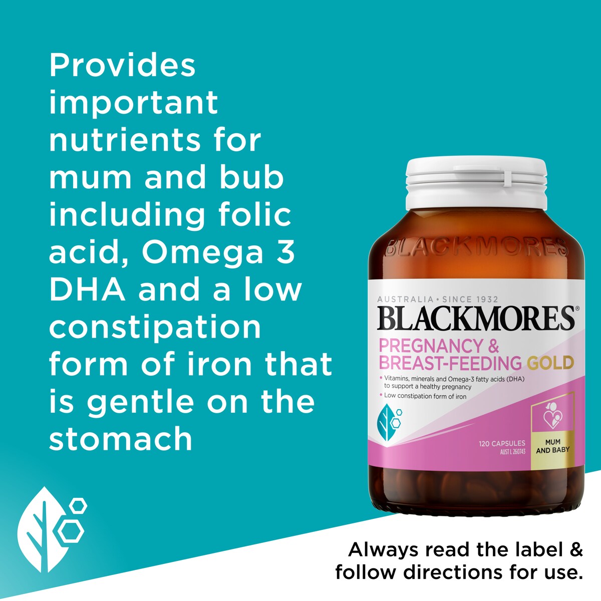 Blackmores Pregnancy And Breast-Feeding Gold 120 Capsules