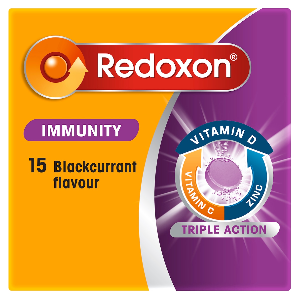 Redoxon Immunity Blackcurrant 15 Effervescent Tablets