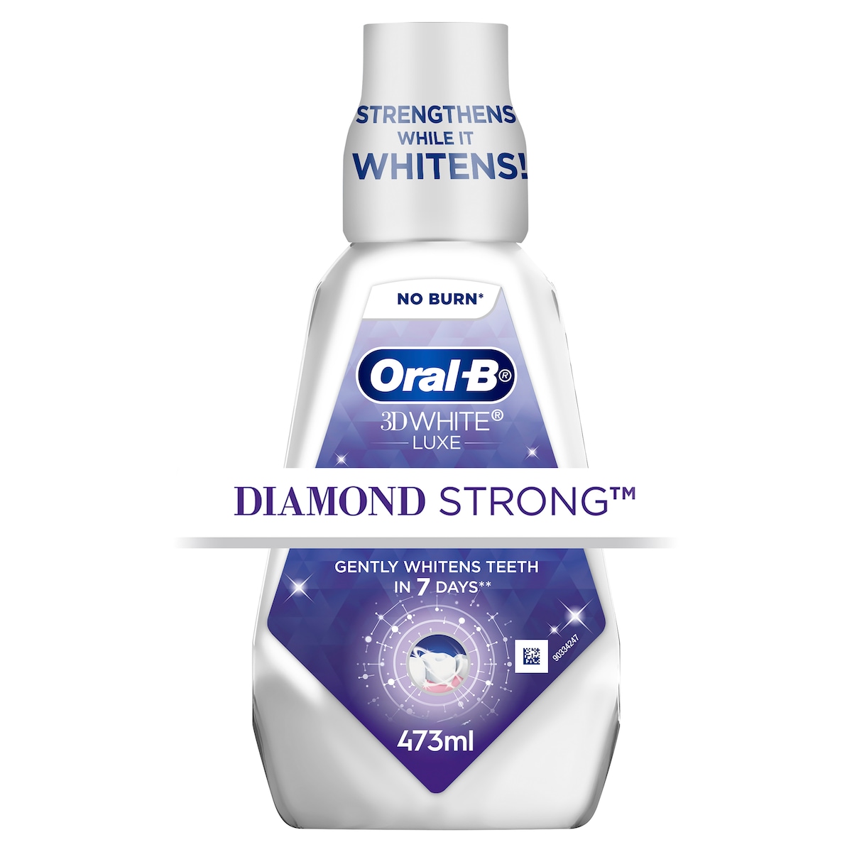 Oral B 3D White Luxe Diamond Strong Alcohol Free Rinse 473Ml