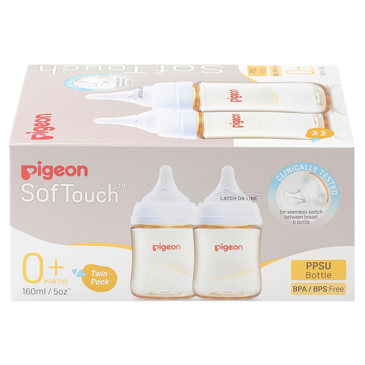 Pigeon Softouch Iii Ppsu Baby Bottle 2 X 160Ml