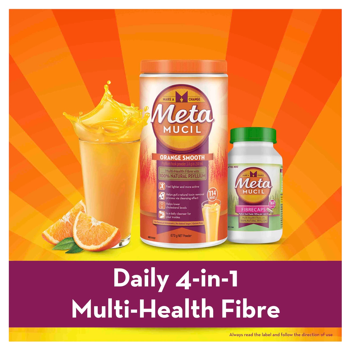 Metamucil Fibre Supplement Lemon Lime Smooth 673G