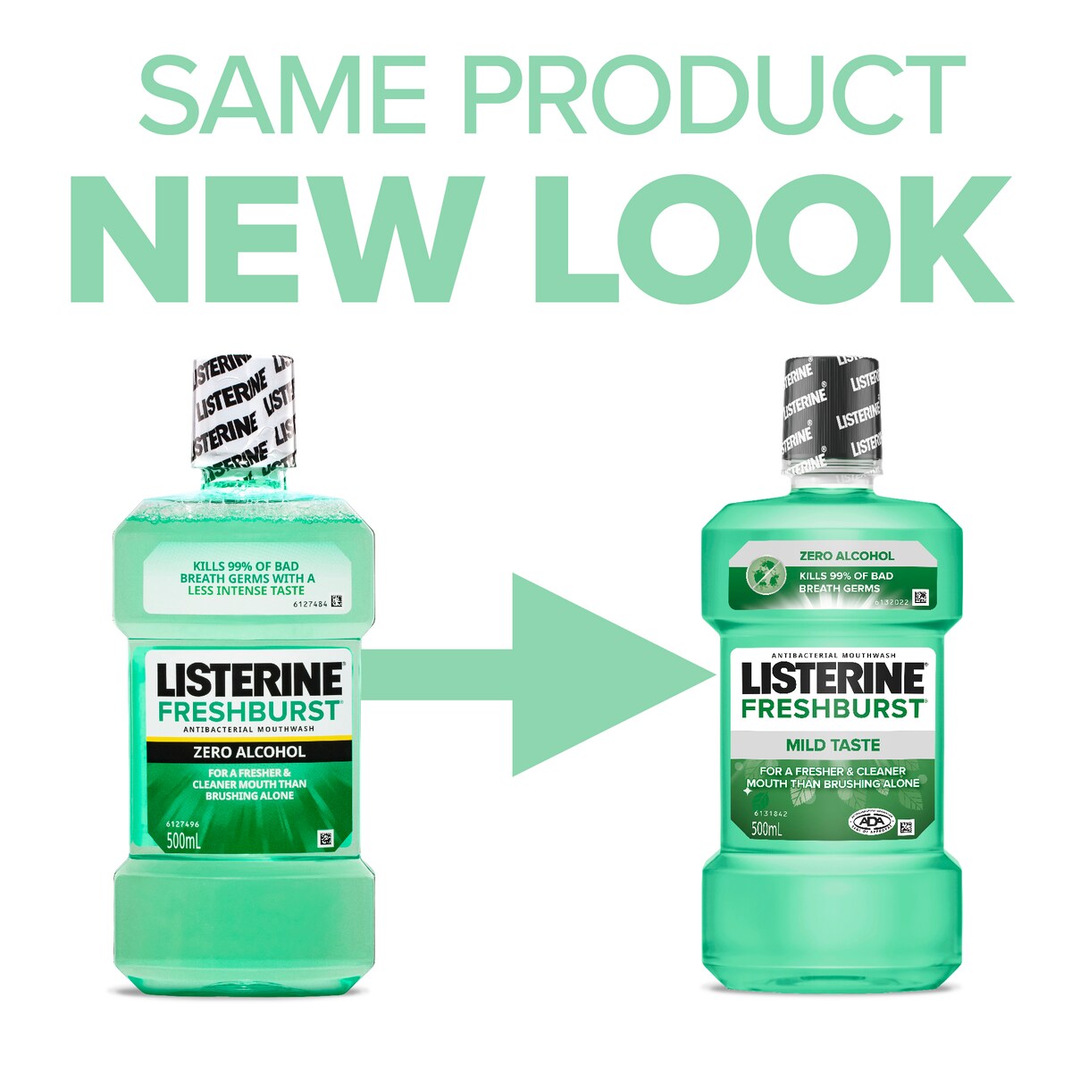 Listerine Freshburst Zero Alcohol Antibacterial Mouthwash 1 Litre