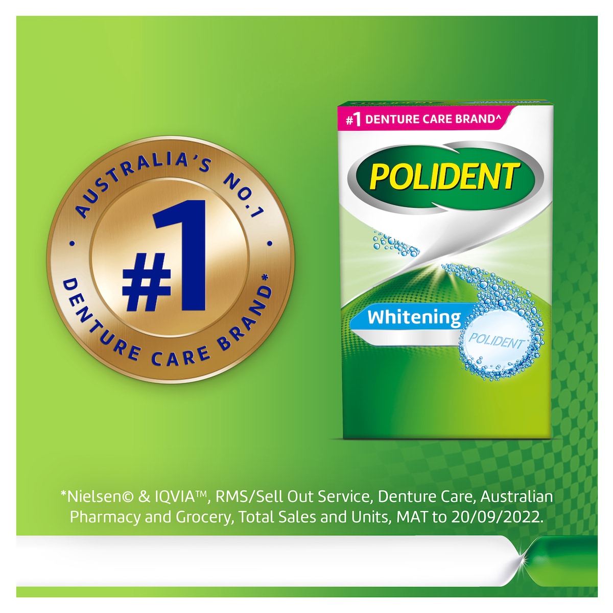 Polident Whitening Daily Cleanser For Dentures 36 Tablets