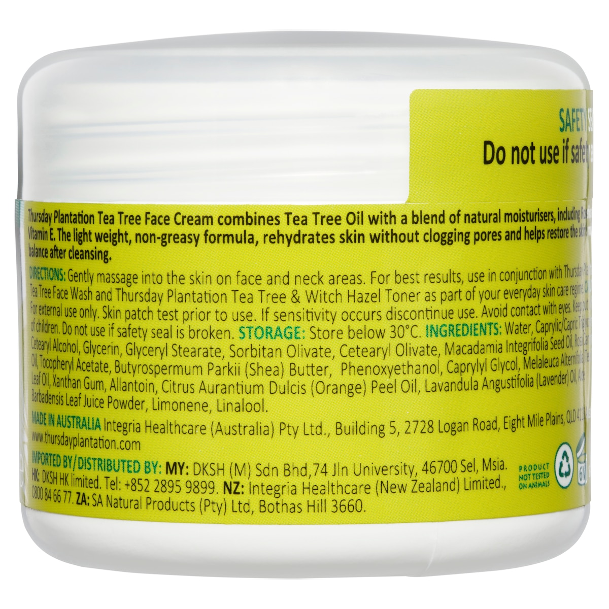 Thursday Plantation Tea Tree Face Cream 65G