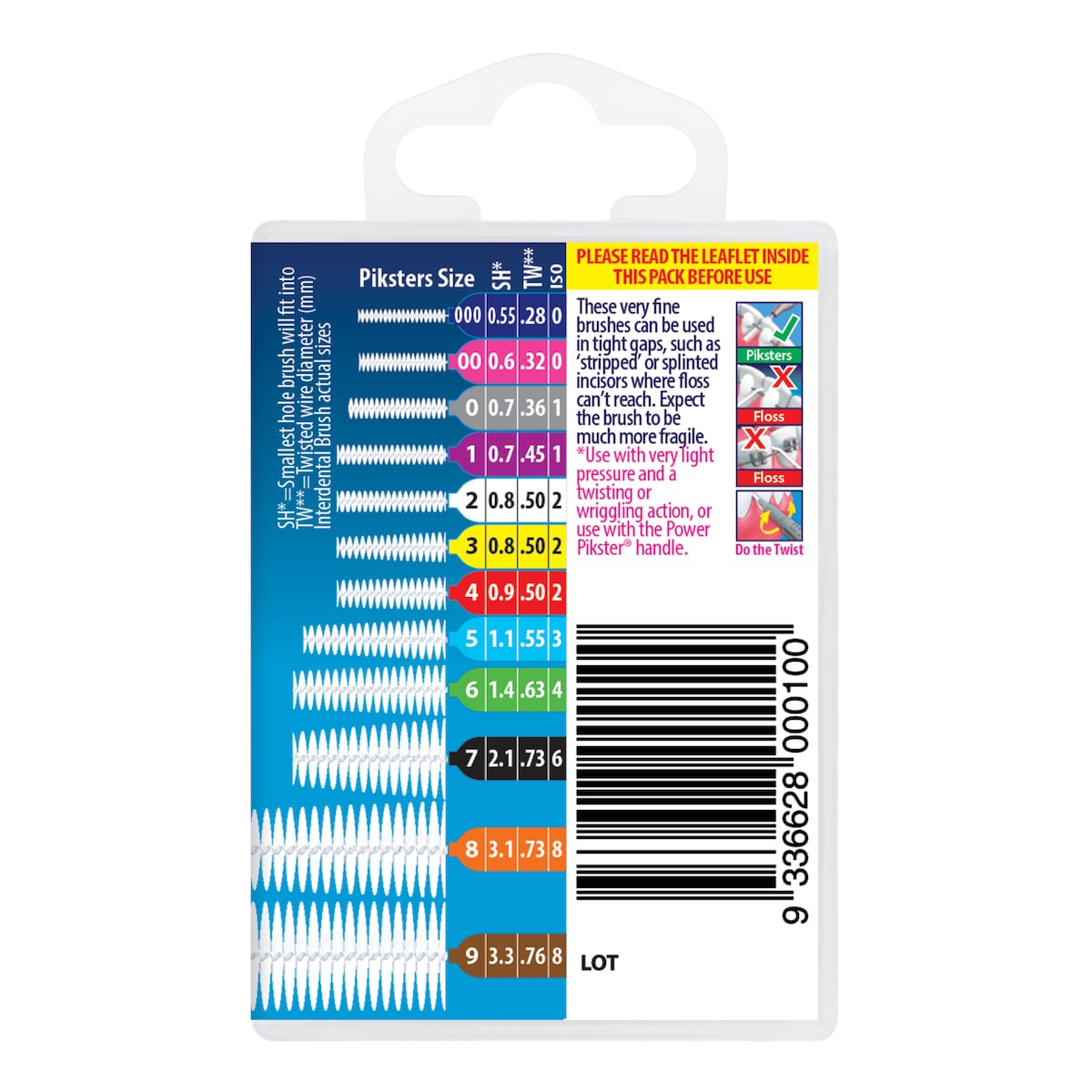 Piksters Interdental Brushes Size 0 Grey 40 Pack