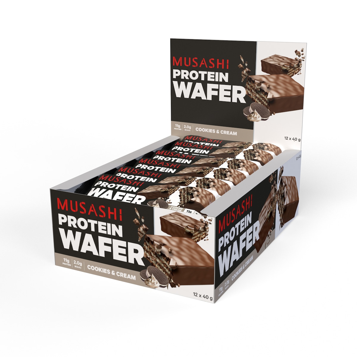 Musashi Protein Wafer Cookies & Cream 40G