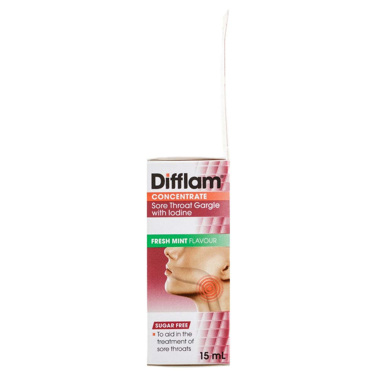 Difflam Sore Throat Gargle With Iodine Concentrate Fresh Mint 15Ml