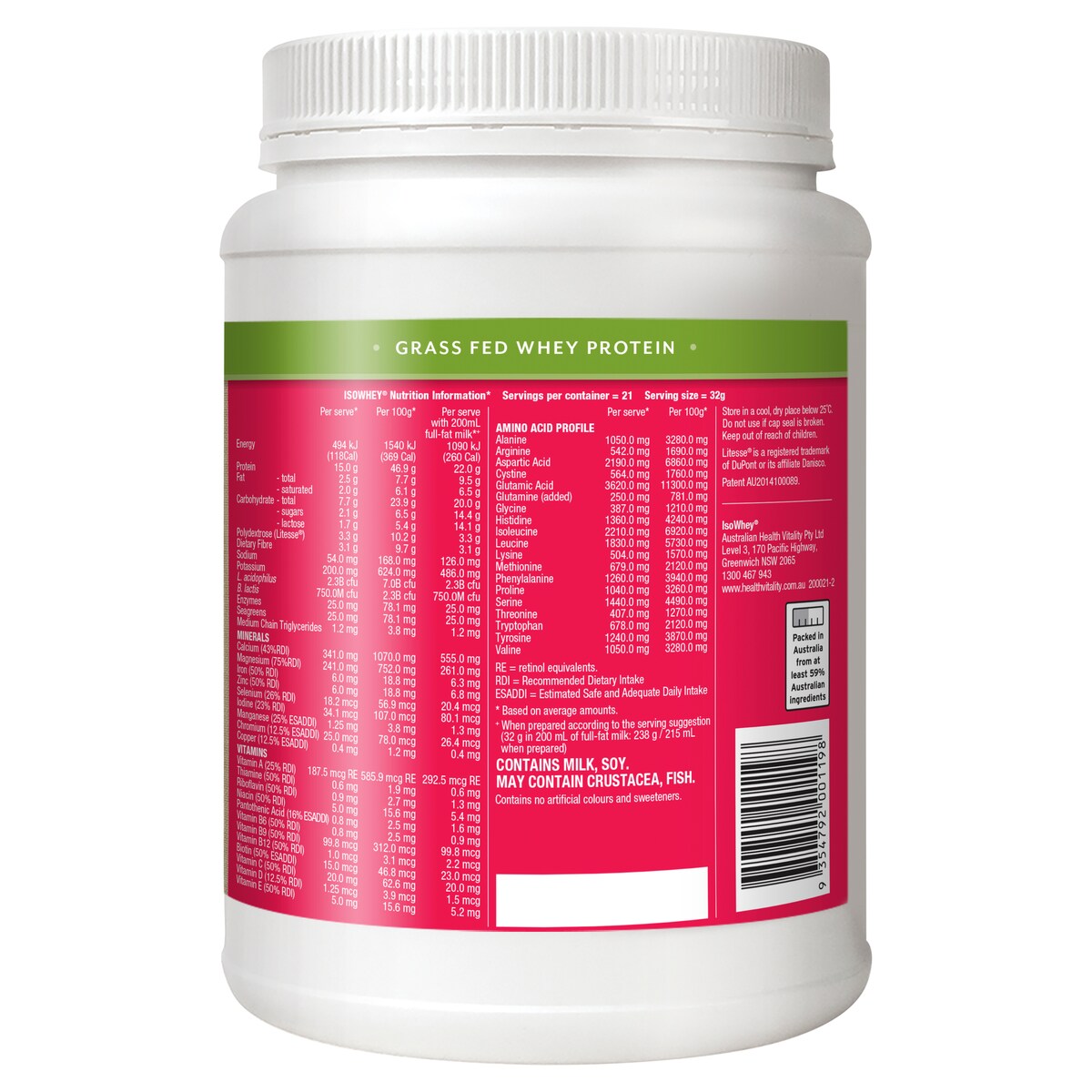 Isowhey Complete Strawberry Smoothie 672G