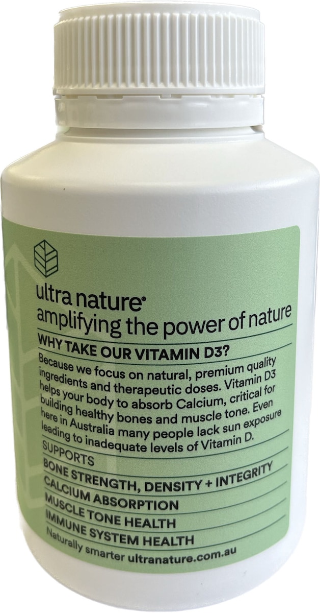 Ultra Nature Essentials Vitd3 1000Iu 250 Gel Capsules