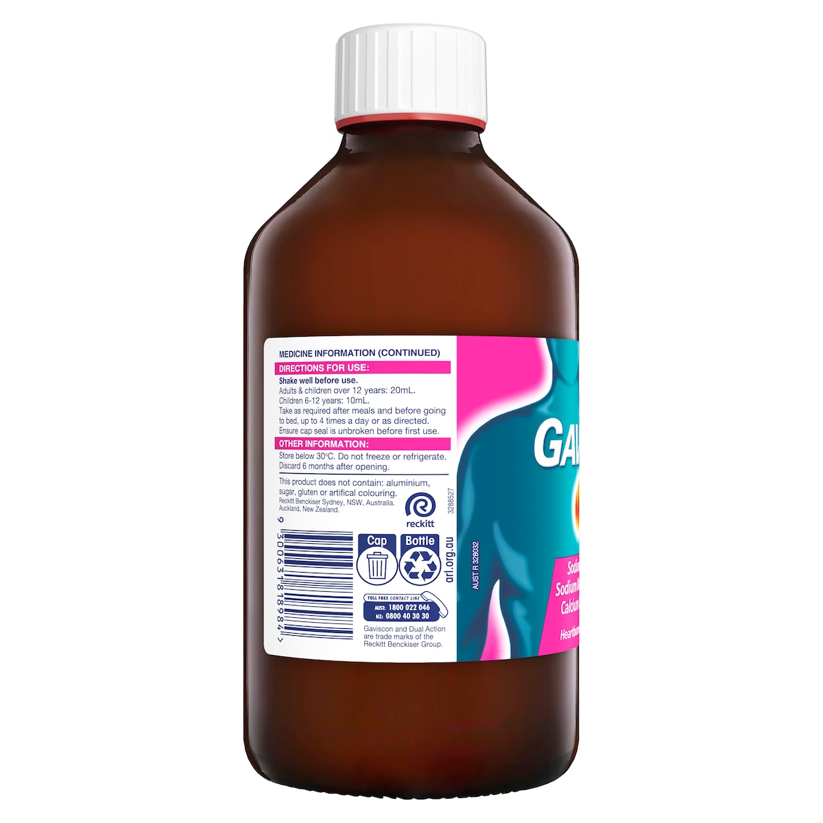 Gaviscon Dual Action Heartburn & Indigestion Mixed Berry 600Ml