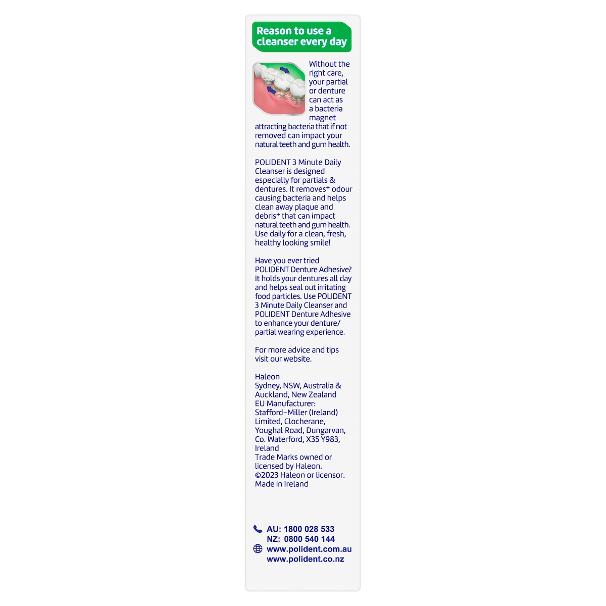 Polident 3 Minute Daily Cleanser For Dentures 36 Tablets