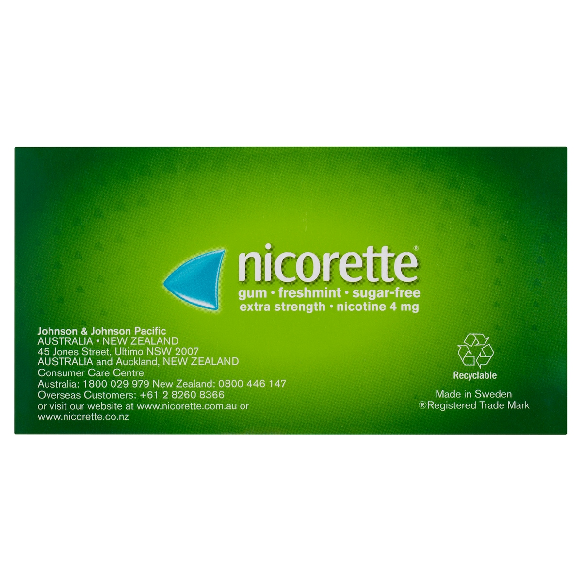 Nicorette Quit Smoking Nicotine Gum 4Mg Fresh Mint 105 Pieces